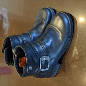 Harley Davidson black leather engineer Chelsea boots 8.5